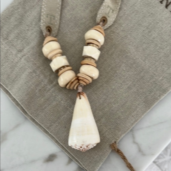 Twine & Twig long bead and shell necklace. - Picture 2 of 6